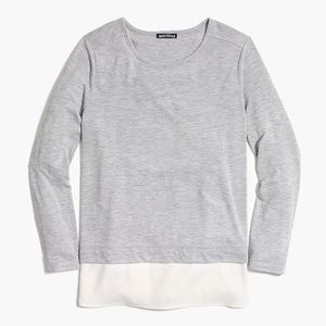 J. Crew Long Sleeve Top with Silky Hem